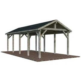 Palmako Carport Robert 3,15 x 7,32 m grau inkl. Pfostenanker