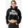 Lonsdale Kapuzensweatshirt Cropped Roxeth schwarz XS