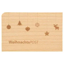 Holzpost Postkarte Weihnachtspost