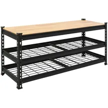 Trutzholm Schuhregal 115 x 54 x 40 cm höhenverstellbar Sitzbank schwarz