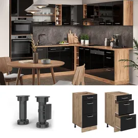 Vicco Schubladenschrank R-Line 40 x 40 x 81,6 cm Schwarz