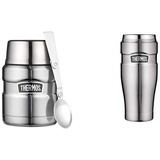 Thermos King 0,47 L Thermo Behälter Isolierbehälter Essenbehälter Farbe: Stainless steel mat