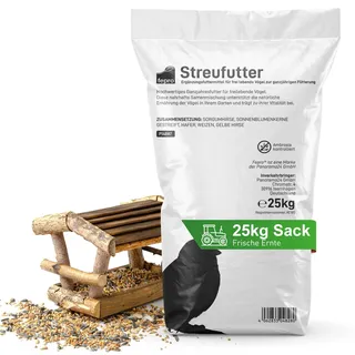 Fepro® Streufutter für Vögel, 25 kg - ganzjähriges Wildvogelfutter, ideal für kleine und große Vögel, Vogelfutter für Gartenvögel