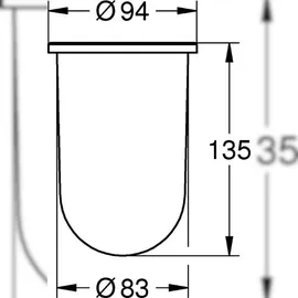 Grohe Essentials Ersatzglas für Toilettenbürstengarnitur