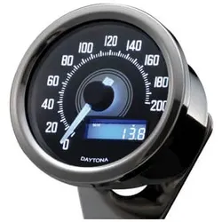 DAYTONA Corp. Digitaler Tacho VELONA, chrom, silber