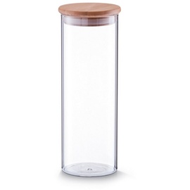 Zeller Vorratsglas Bamboodeckel (DH 10,50x28 cm) - weiß
