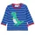 Toby Tiger Langarmshirt mit T-Rex Applikation in blau | Gr.: 98