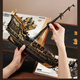 ROBOTIME ROKR Seahorse Barque MCB02 Holz 47 x 18 x 39 cm