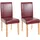 MCW Esszimmerstuhl Littau Kunstleder rot-braun 2er Set