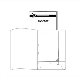 Einlegemappe Standard weiß, Füllhöhe 3mm