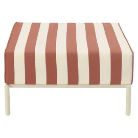 Oviala Gestreifter Pouf modulare Gartenmöbel orange
