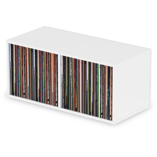 Glorious Record Box white 230 - 115 Platten pro Fach, bis zu 230 Platten im 12''-Format, problemlos stapelbar, optisch abgestimmt, weiß