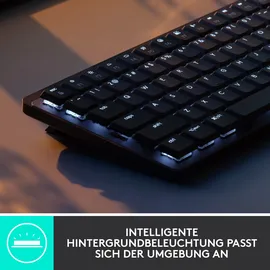 Logitech MX Mechanical Mini Minimalist Illuminated Kabellose Tastatur Tactile