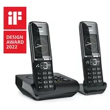 Gigaset Comfort 550A Duo Cordless DECT Analoges Telefon mit Anrufbeantworter Schwarz - Schwarz