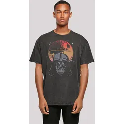 T-Shirt F4NT4STIC "Star Wars Darth Vader Death Star", Herren, Gr. S, schwarz, Obermaterial: 100% Baumwolle, casual, oversize, Rundhals, Kurzarm ohne Bündchen, Shirts, Premium Qualität