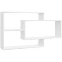 vidaXL Wandregal 104 x 20 x 58,5 cm Hochglanz-Weiß