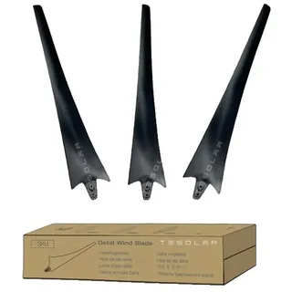 Kohlefaser-Windblätter, hohe Festigkeit, Nylon-Material, 3 Stück, Schwarze Klingen