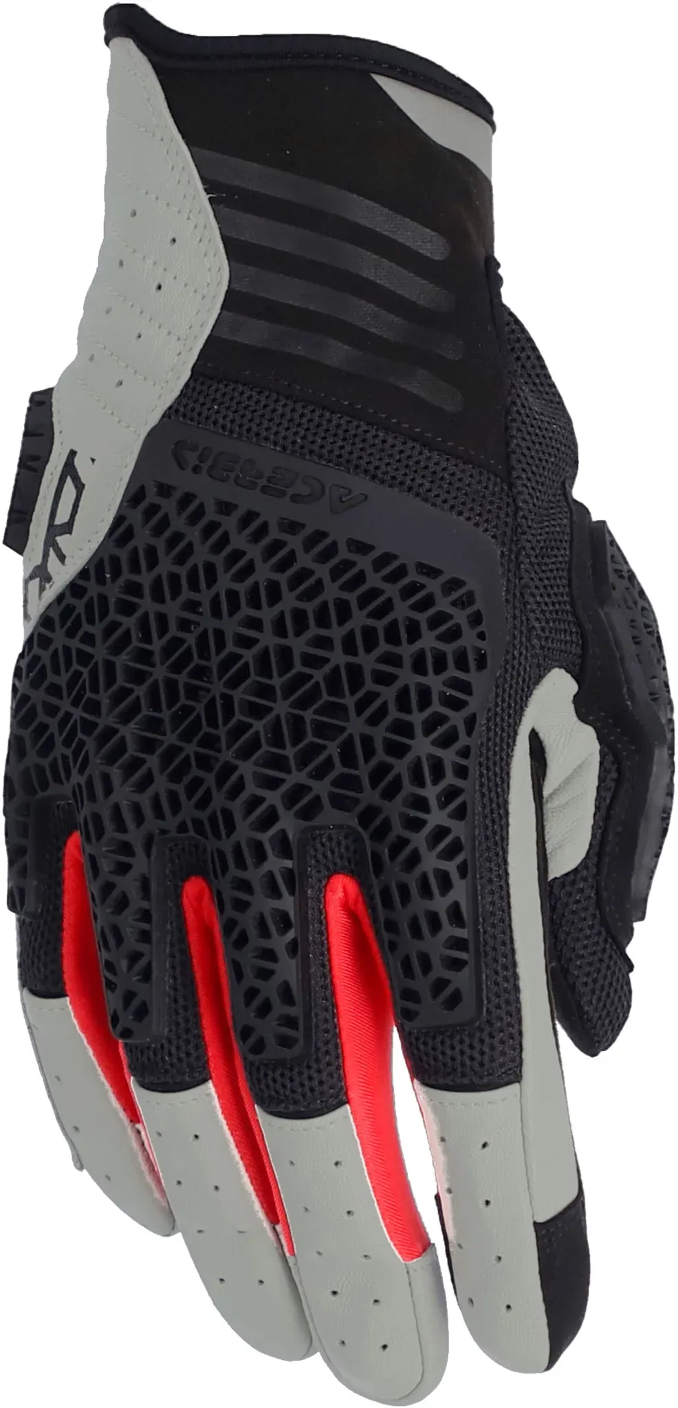 Acerbis Crossover, gants - Noir/Gris Clair/Rouge - XL