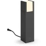 Philips Arbour Wegeleuchte, Niedervolt, 2700K, Anthrazit, 1-er Pack