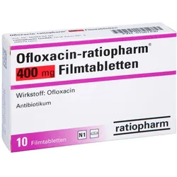 OFLOXACIN-ratiopharm 400 mg Filmtabletten 10 St