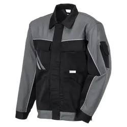 Bundjacke "HIGHLINE" 285g/m2 Canvas-Besatz - 30 - schwarz/schiefer/zink