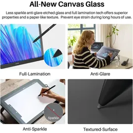 Huion Kamvas Pro 19 (18.40", 5080 lpi), Grafiktablett, Grau