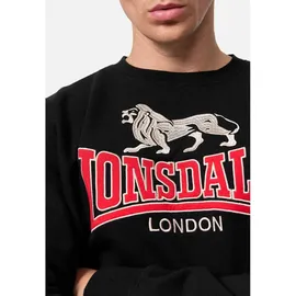 Lonsdale Lawins Sweatshirt - Black / Red / Grey - 3XL