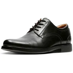 Schnürschuh CLARKS "Clarks Businessschuhe Leder", Herren, Gr. 42,5, schwarz, Leder, elegant, Schuhe