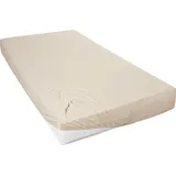H. G. Hahn Spannbettlaken Jersey-Baumwolle 150 x 200 cm beige