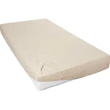 H. G. Hahn Spannbettlaken Jersey-Baumwolle 150 x 200 cm beige