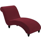 YSLLIOM Chaiselongue Schonbezüge, Liegesessel Stuhlbezug, Relaxliege Deluxe Stuhlbezüge, Schonbezug Stretch rutschfest, Maschinenwaschbar (Weinrot)