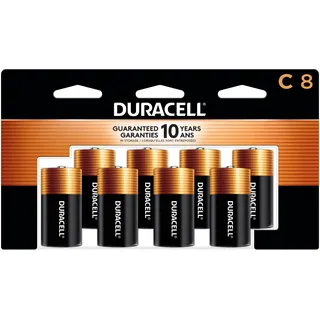 CopperTop Alkaline Batteries with Duralock Power Preserve Technology, C, 8/Pack, Sold as 1 Package