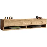 [en.casa] TV Möbel, Laitila 140x31,5x29,5cm Eiche rustikal