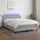 vidaXL Boxspringbett mit Matratze & LED Hellgrau 140x200 cm Stoff