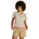 Tommy Hilfiger Damen Bluse Linen Collarless Kurzarm, Mehrfarbig (Classic Ithaca/Sandalwood), 40 - 40