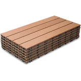 Wolketon 30 X 60cm Braun Terrassenfliesen 30 Stück Klickfliesen In Holzoptik, Wpc Fliese