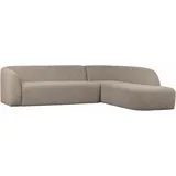 Woood Eckcouch Chenille 2-Sitzer Hellbraun