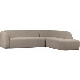 Woood Eckcouch Chenille 2-Sitzer Hellbraun