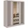 MKS Schiebetürenschrank DIANA 180 x 216 x 61 cm Kaschmir/Schwarz