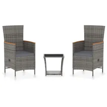 vidaXL Garten-Lounge-Set 3-tlg. grau 3059364