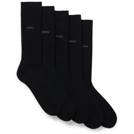 Boss Uni Color 10244642 01 Kurze Socken 5 Paare Black 43-46