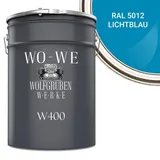 WO-WE Lack Bootslack Schiffslack Parkettlack Yachtlack W400, 0,75-5L, Seidenglänzend, Lösemittelbasis blau