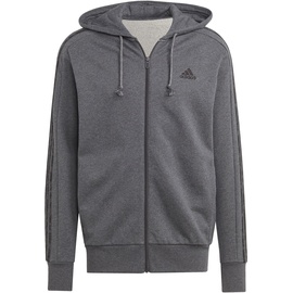 adidas Essentials French Terry, 3-Stripes Full-Zip Hoodie Grey