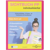 Pagna School Sichtbuch DIN A4, 20 Hüllen dunkelrosa
