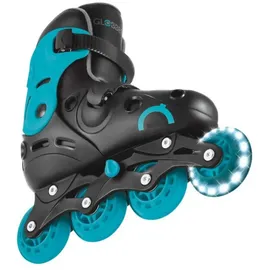 GLOBBER GO Skates – Inlineskates Kinder, verstellbar Gr. 34-37, ABEC 9, Leuchtrolle, Geschwindigkeitsanpassung, blau