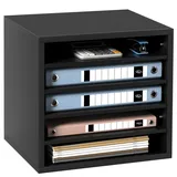 Vevor 355 x 305 x 330 mm Briefablage Schreibtisch Organizer, 2,3–5,6 cm Einstellbar A4 Stapelbar Quer, Papierablage, Aufbewahrung Schreibtisch Ablagesystem Organisation, Ablage (Schwarz, 5 Fächer)