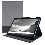 kwmobile Schutzhülle kompatibel mit Samsung Galaxy Tab S6 Lite - Hülle Slim - Tablet Cover Case mit Ständer Grau Schwarz