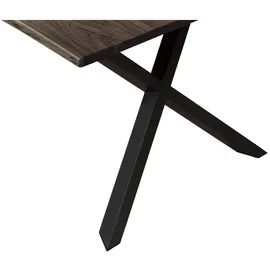 MASSIVMOEBEL24.DE Baumtisch 200 x 75 x 100 cm grau