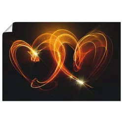 Artland Wandbild »Verbundenheit«, Herzen, (1 St.), als Alubild, Outdoorbild, Leinwandbild, Poster, Wandaufkleber Artland Farbe Bild(er): goldfarben
