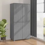 Kleiderschrank Hamar Dunkelgrau 89x50x180 Cm Massivholz Kiefer